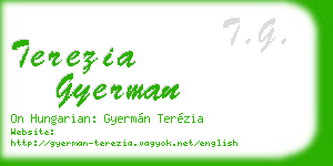 terezia gyerman business card