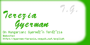 terezia gyerman business card